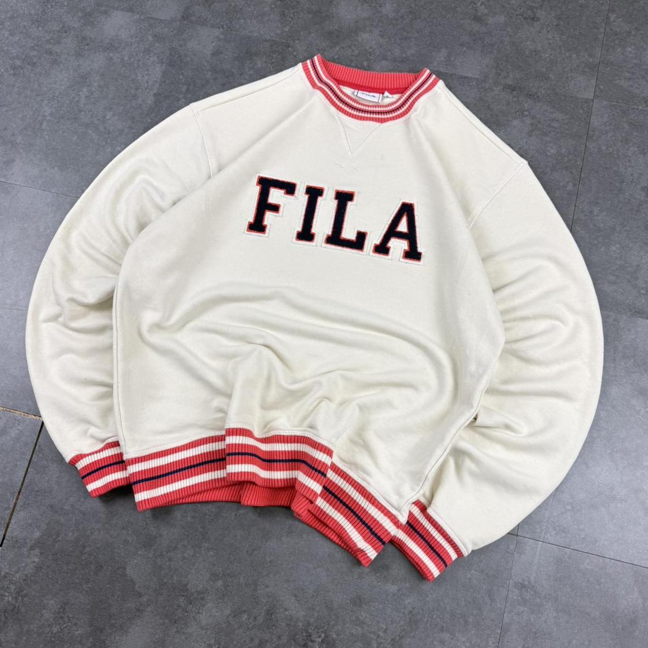Fila 2000s chunky mock neck college sweatshirt