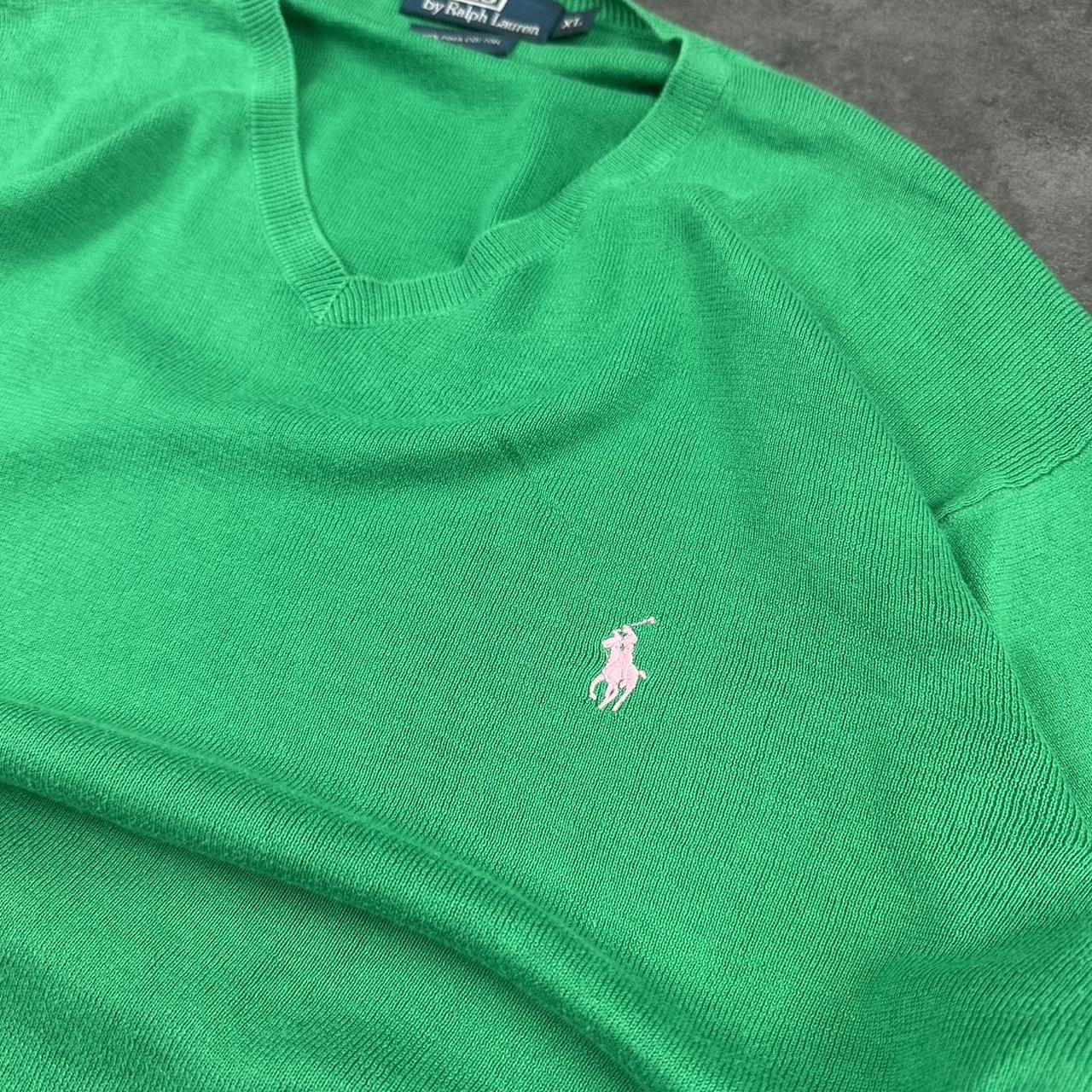 Polo Ralph Lauren 90s cotton V neck knit sweatshirt