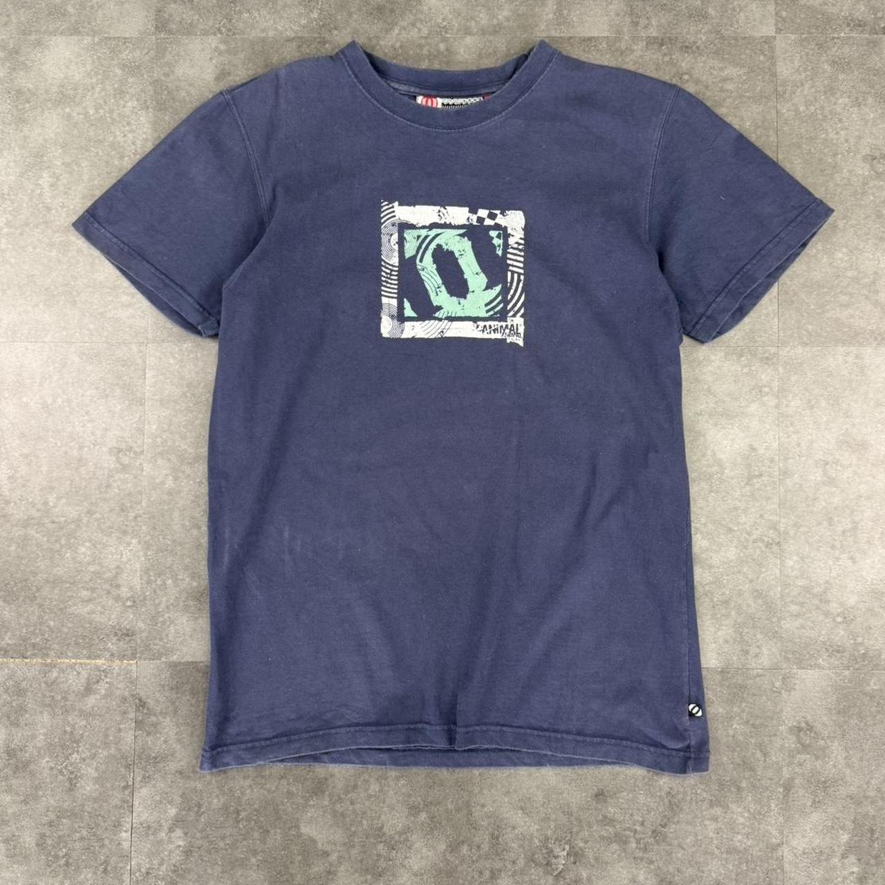 Animal 2000s Print graphic logo surf T shirt