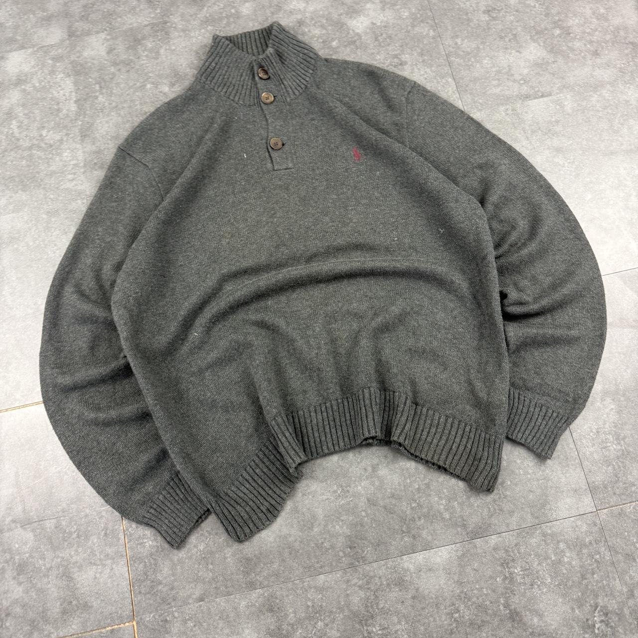 Polo Ralph Lauren 90s chunky knit 1/4 button jumper