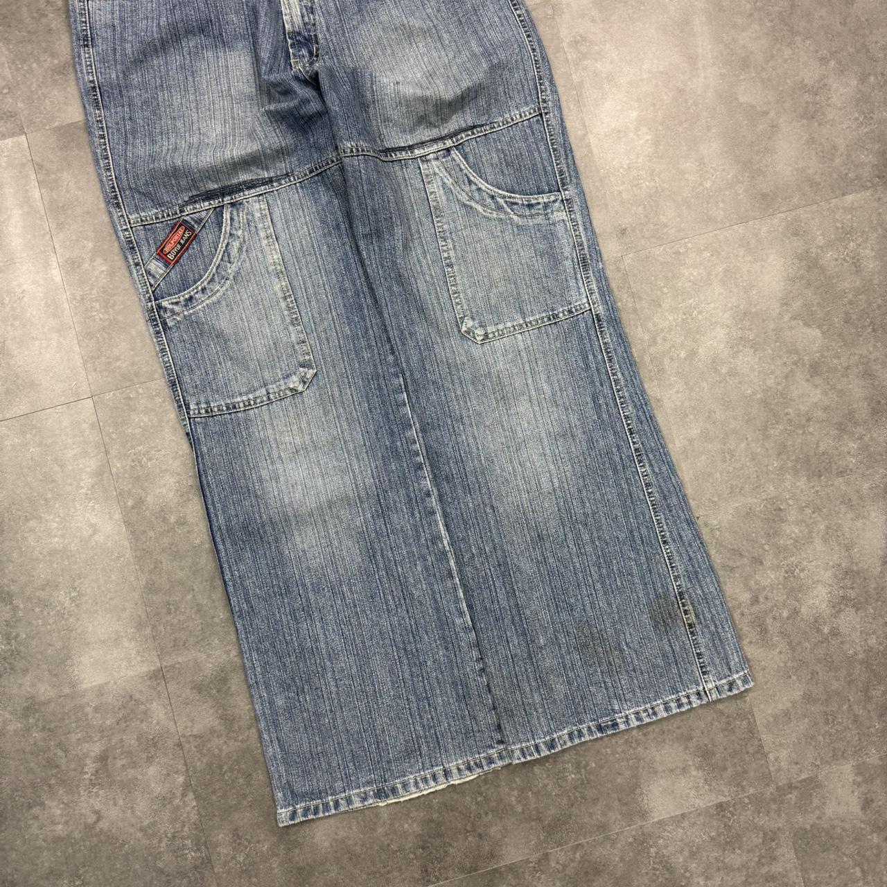 Japanese hiphop 2000s embroidered jeans