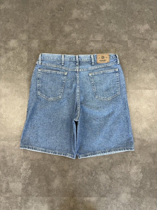 Wrangler Vintage Baggy Jorts 90s Y2K Denim Jeans Shorts Skater Workwear 38W