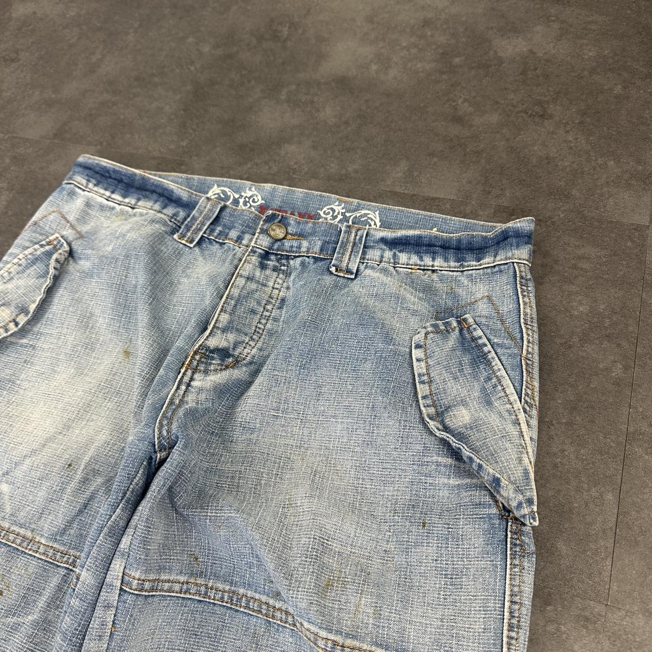T-Traxx 2000s Vintage Baggy HipHop Y2k printed cargo Jorts