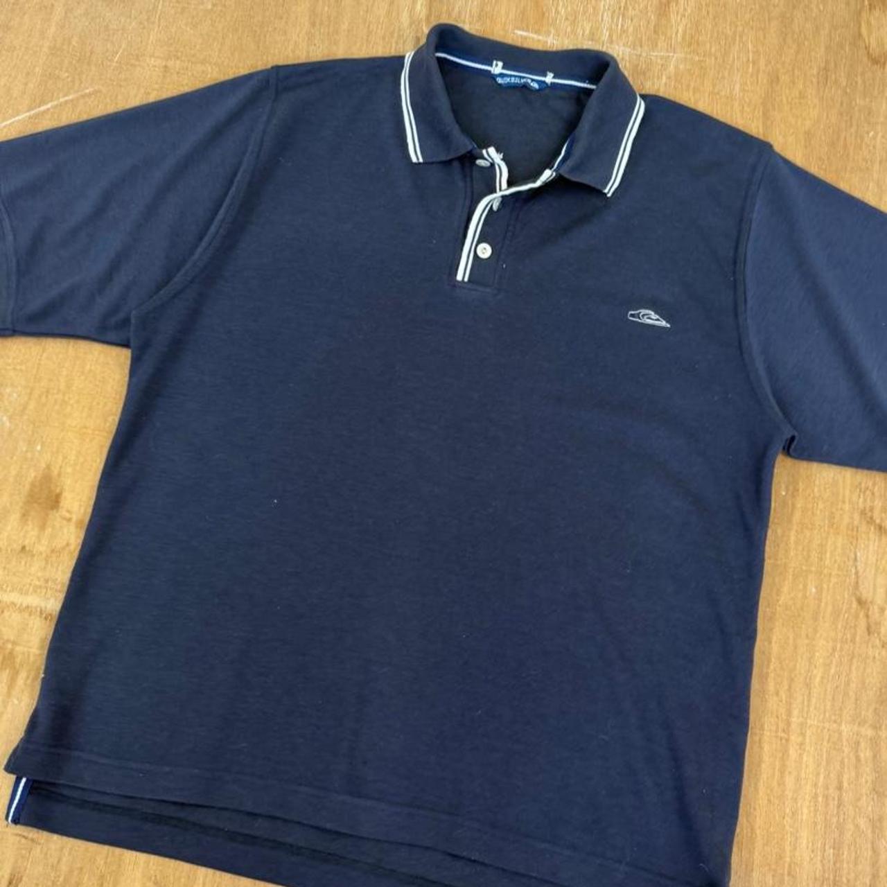 Quiksilver Surfwear navy blue Y2K Polo Shirt