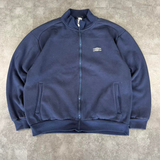 Umbro 2000s vintage Spellout embroidered full zip up Sweatshirt