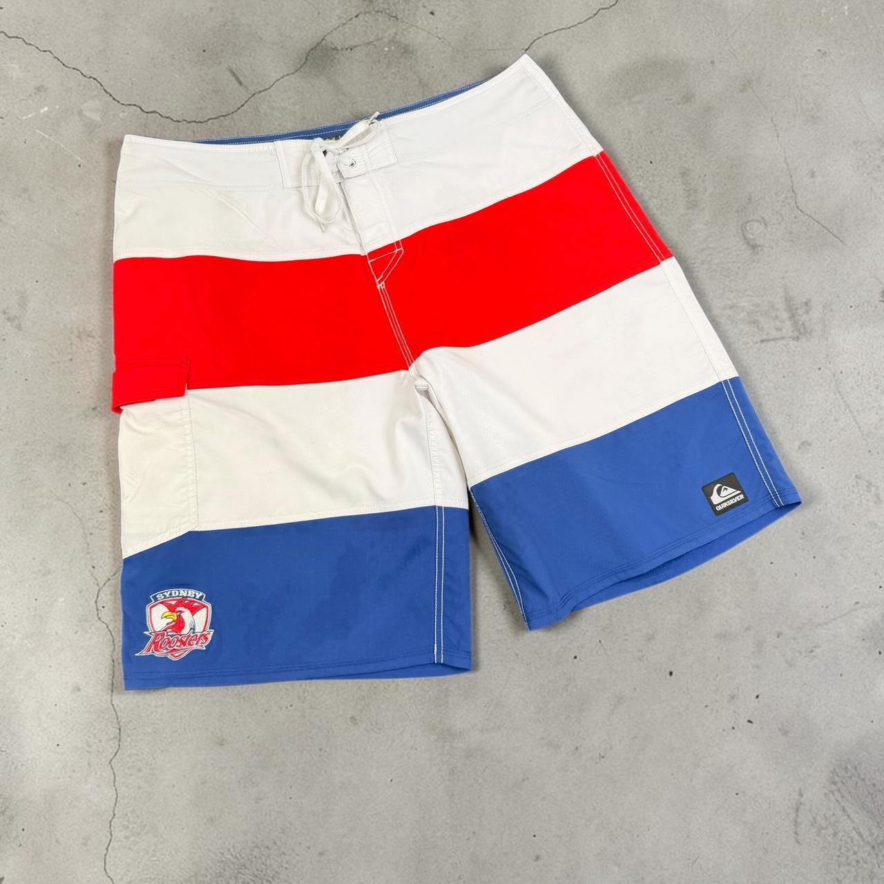 Quiksilver Ausrtria rugby surfer vintage Y2K Surfwear beach swim board shorts