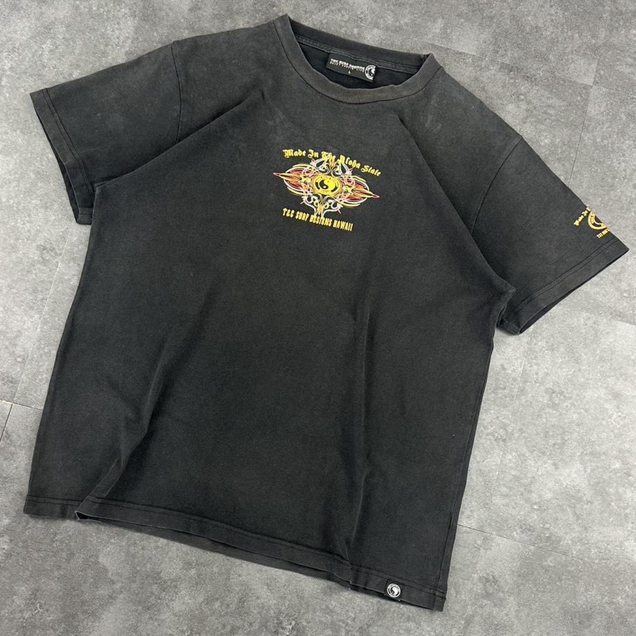 T&C Surf 2000s Aloha State Hawaii print graphic logo T shirt