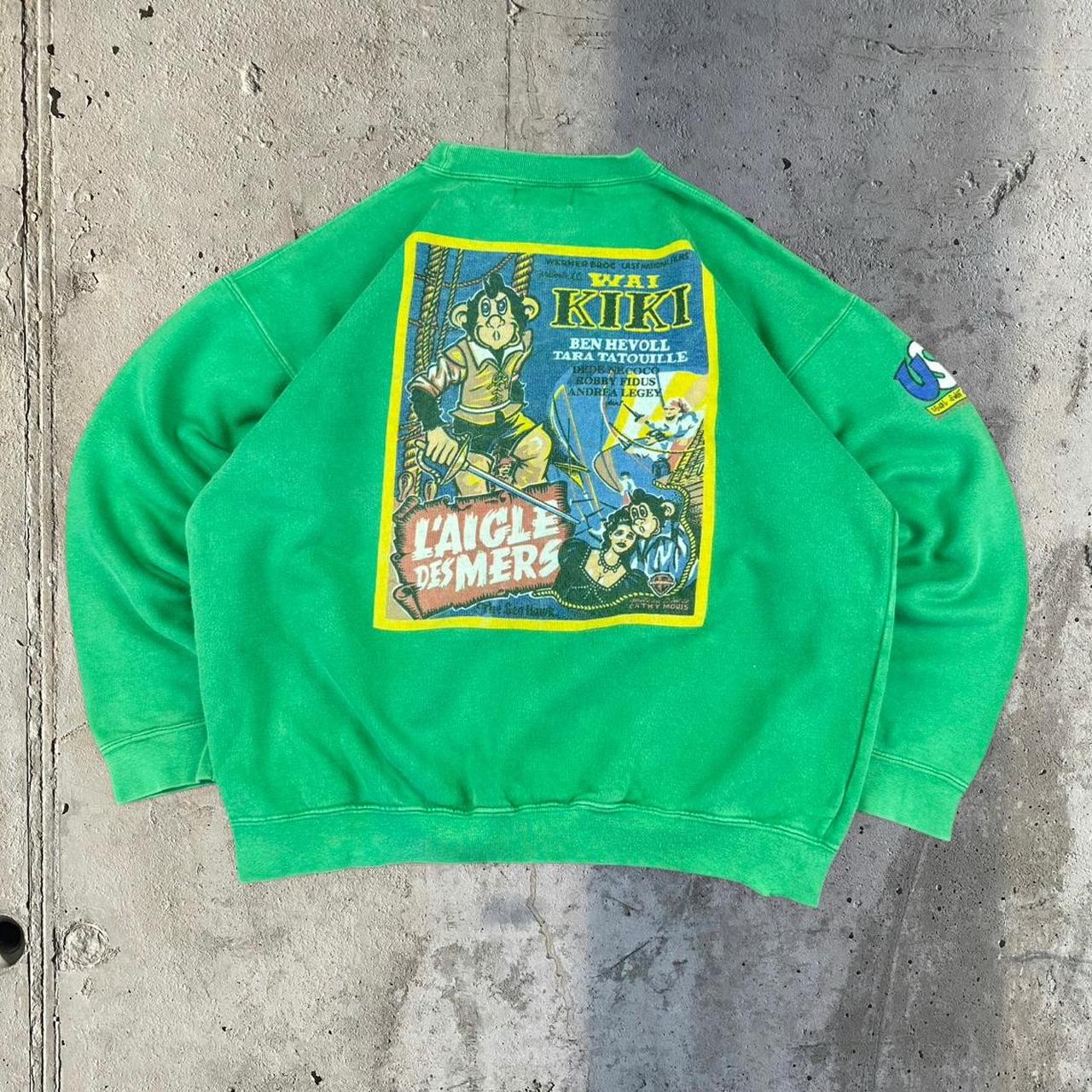Waikiki Surfwear Vintage 2000s streetwear hiphop big printed logo on back surf sweatshirt
