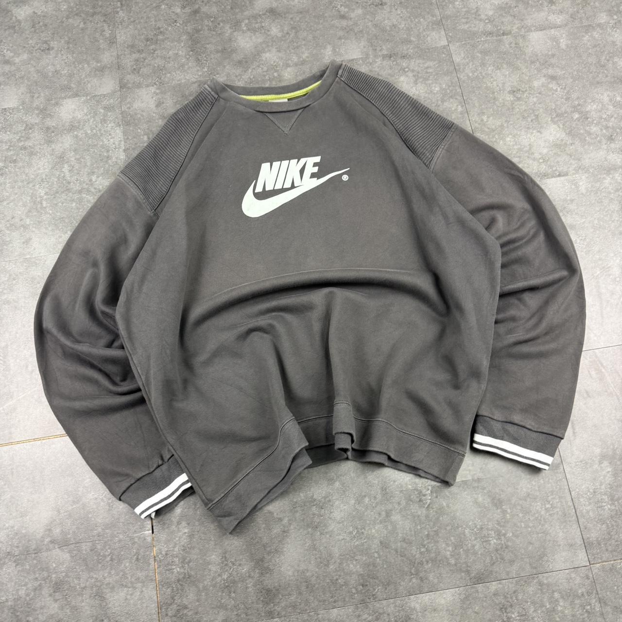 vintage Nike grey tab 2000s spellout embroidered big spellout sweatshirt