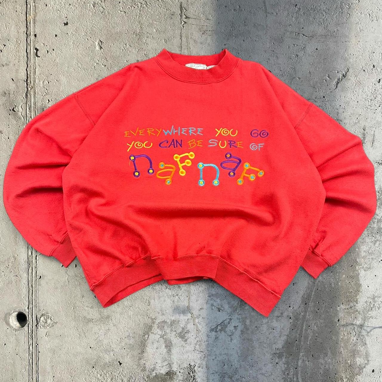 Naf Naf 2000s vintage big Logo classic embroidered sweatshirt