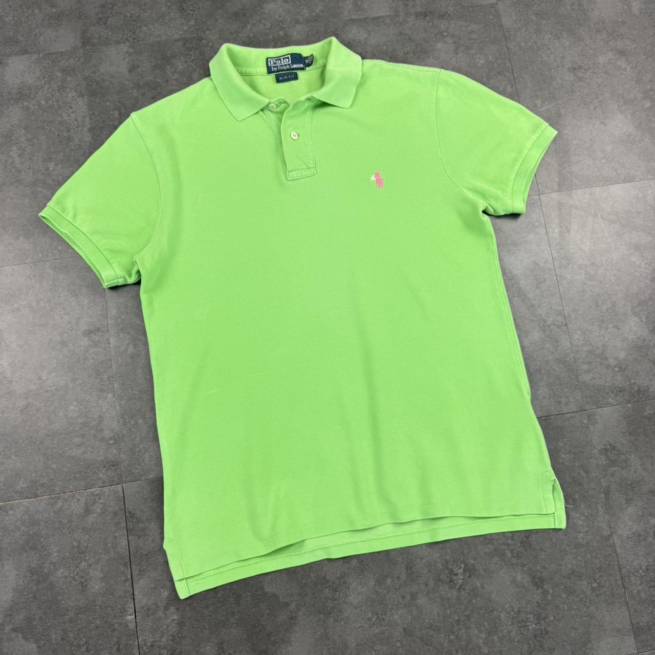 Polo Ralph Lauren 90s lime green polo shirt