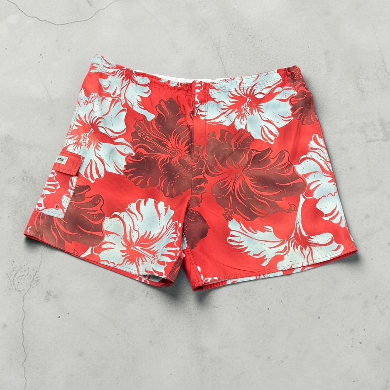 Quiksilver floral surfer vintage Y2K Surfwear beach swim board shorts