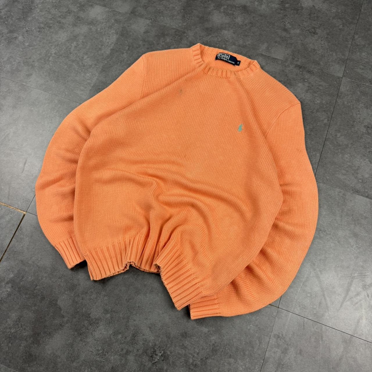 Polo Ralph Lauren 90s chunky knit heavyweight orange jumper