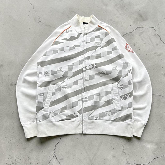 Quiksilver Y2K Surfwear big spellout snowboard zip sweatshirt