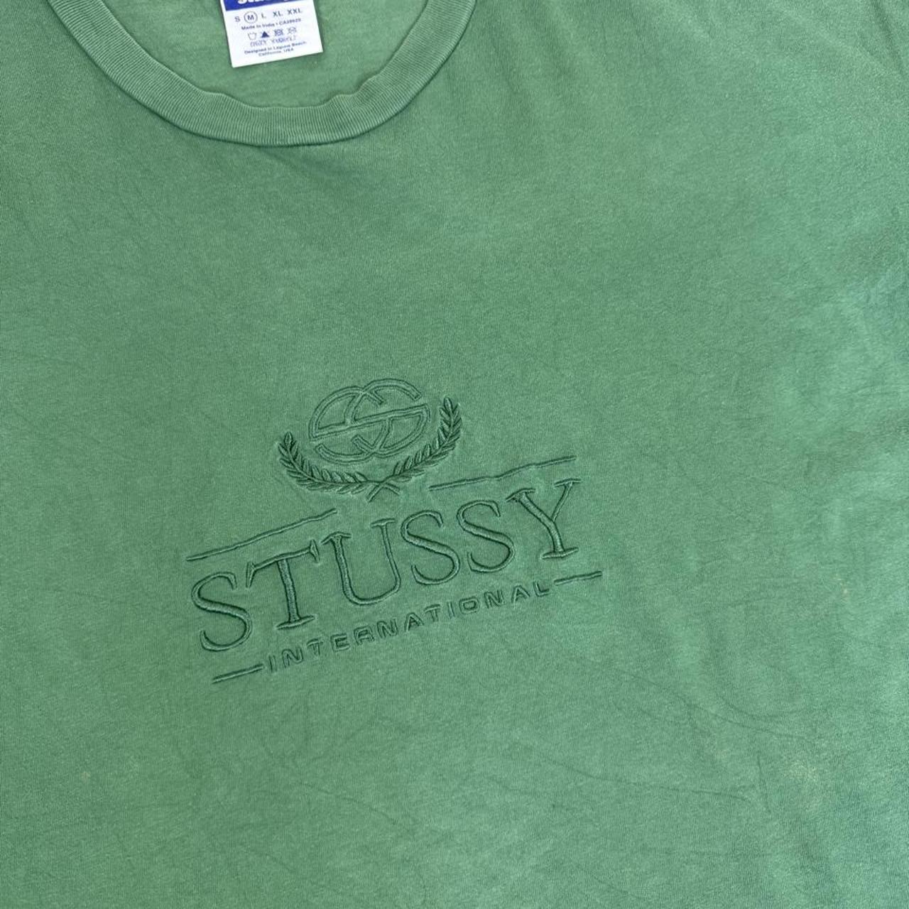 Rare Stussy international green Vintage 2005 Y2K T-Shirt