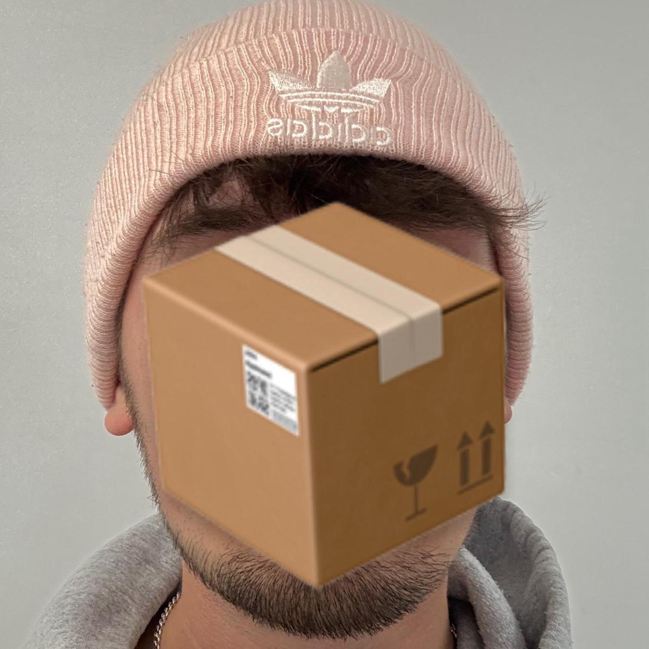 Adidas 2000s vintage pink and white embroidered logo beanie hat