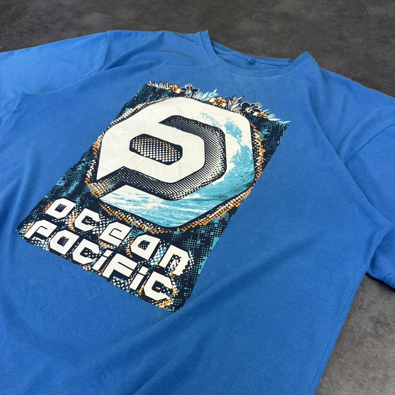 Ocean Pacific 90s Y2K surf T print graphic logo shirt