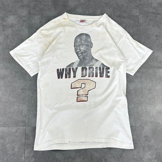 Nike T 2000s Y2K logo print Michael Jordan why drive graphic T shirt