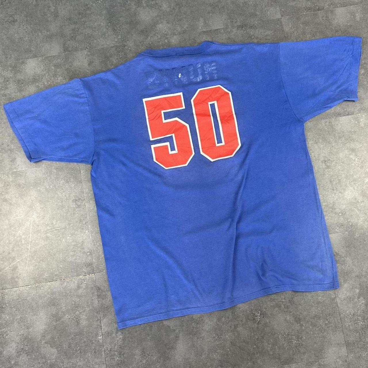 Russel Athletics T 2000s Print graphic Blue springs Baseball T shirt