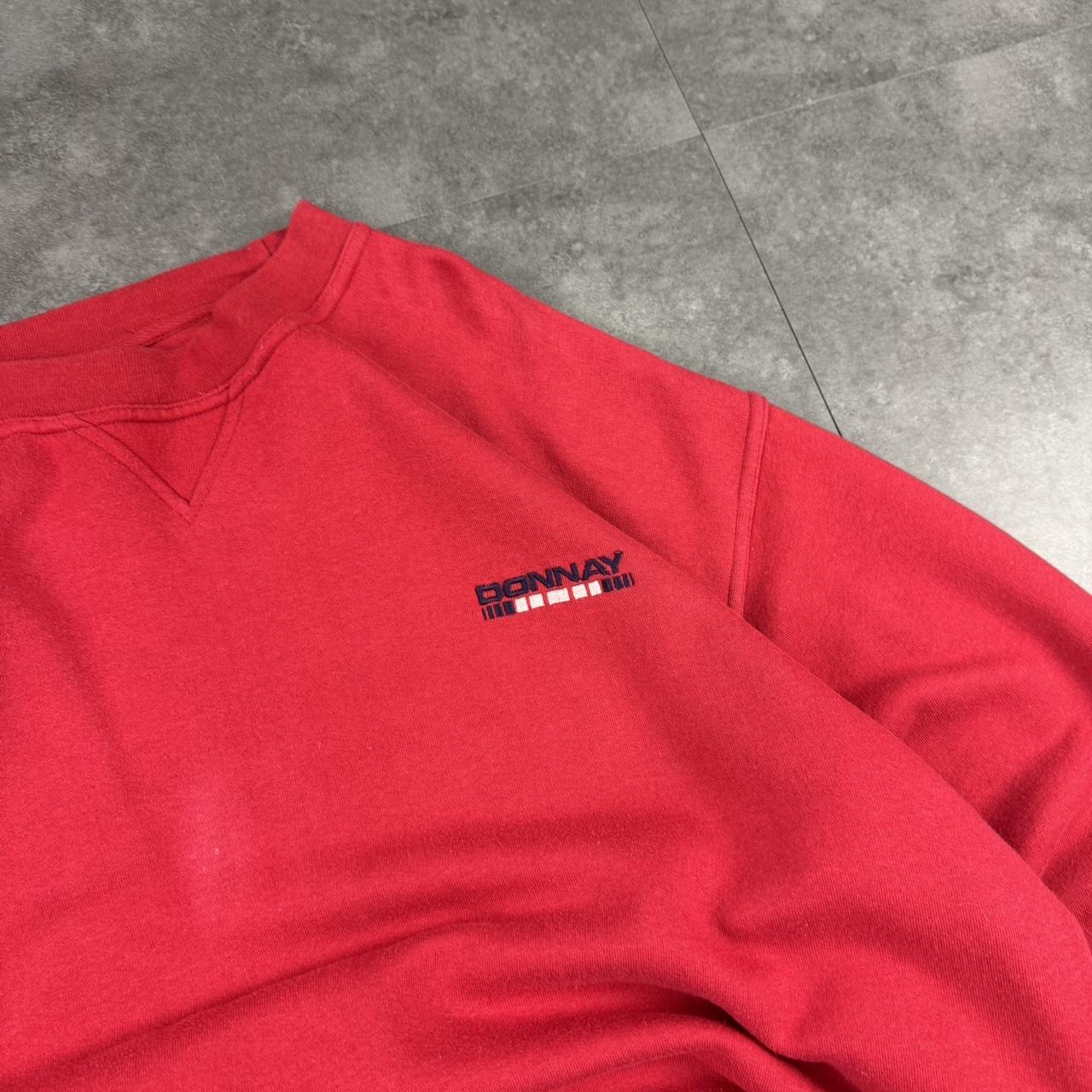 Donnay 2000’s Italian sportswear embroidered sweatshirt red