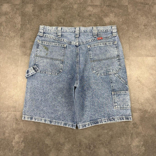 Wrangler Vintage Baggy Carpenter 90s Y2K Denim Jorts Shorts Skater Workwear