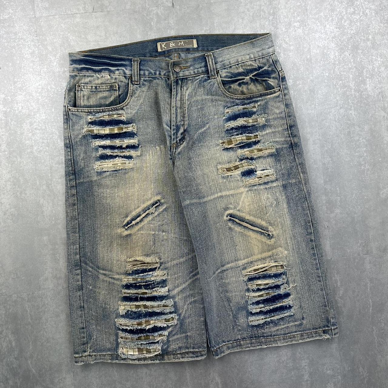 K&M Japanese style 2000s spellout carpenter style jorts