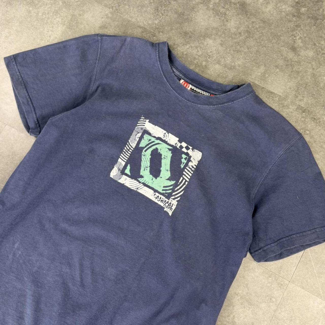 Animal 2000s Print graphic logo surf T shirt