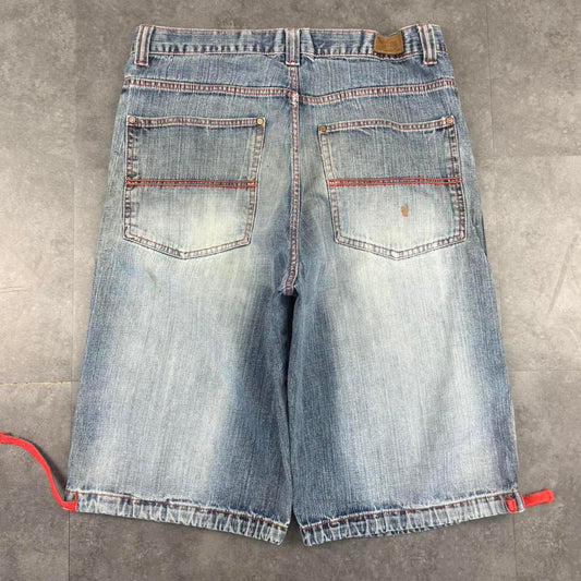 U Bug 2000s Vintage Baggy HipHop Y2k embroidered cargo Jorts