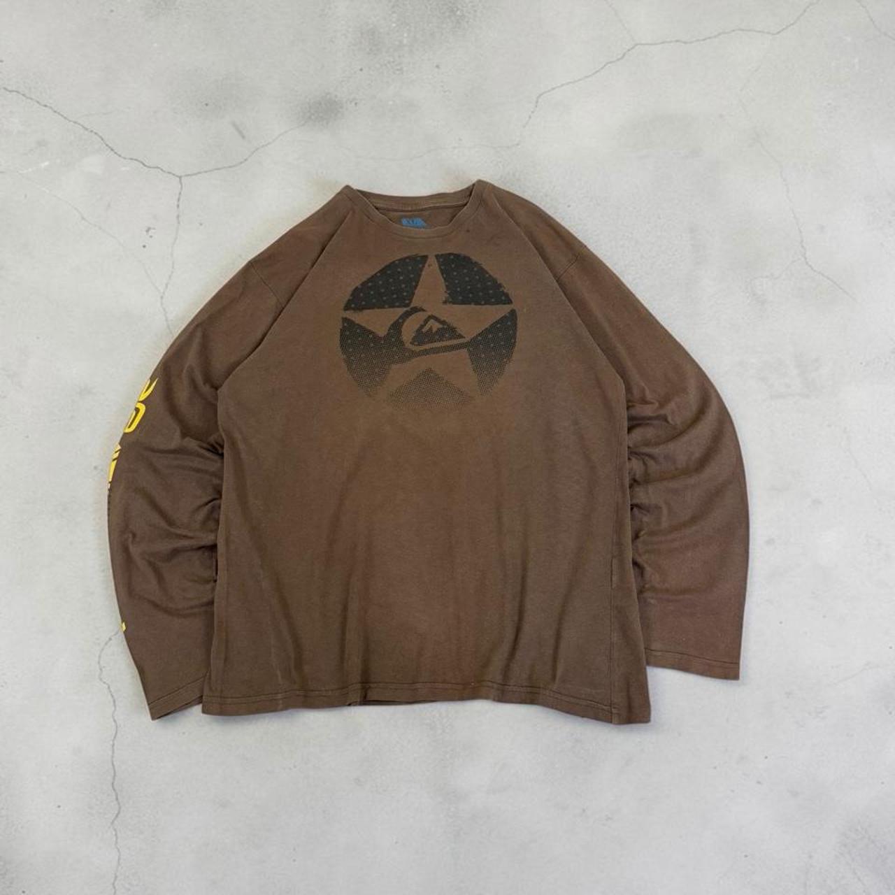 Quiksilver Surfwear brown Y2K long sleeve shirt