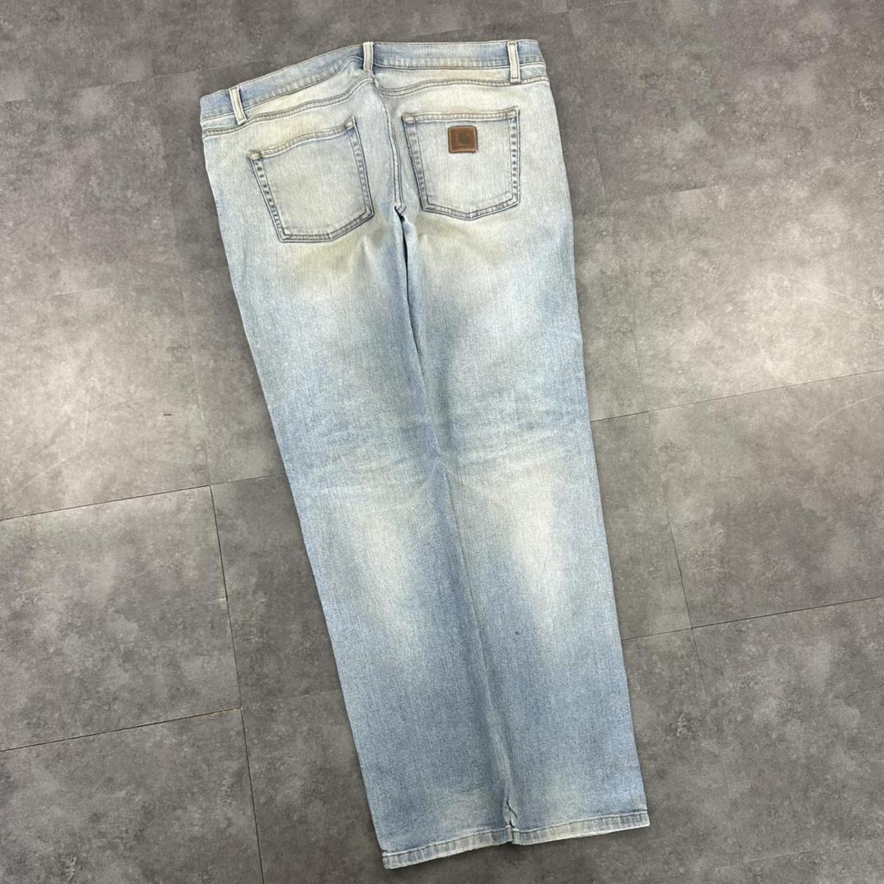 Carhartt 2000s dungaree workwear comfort fit denim cargo trousers