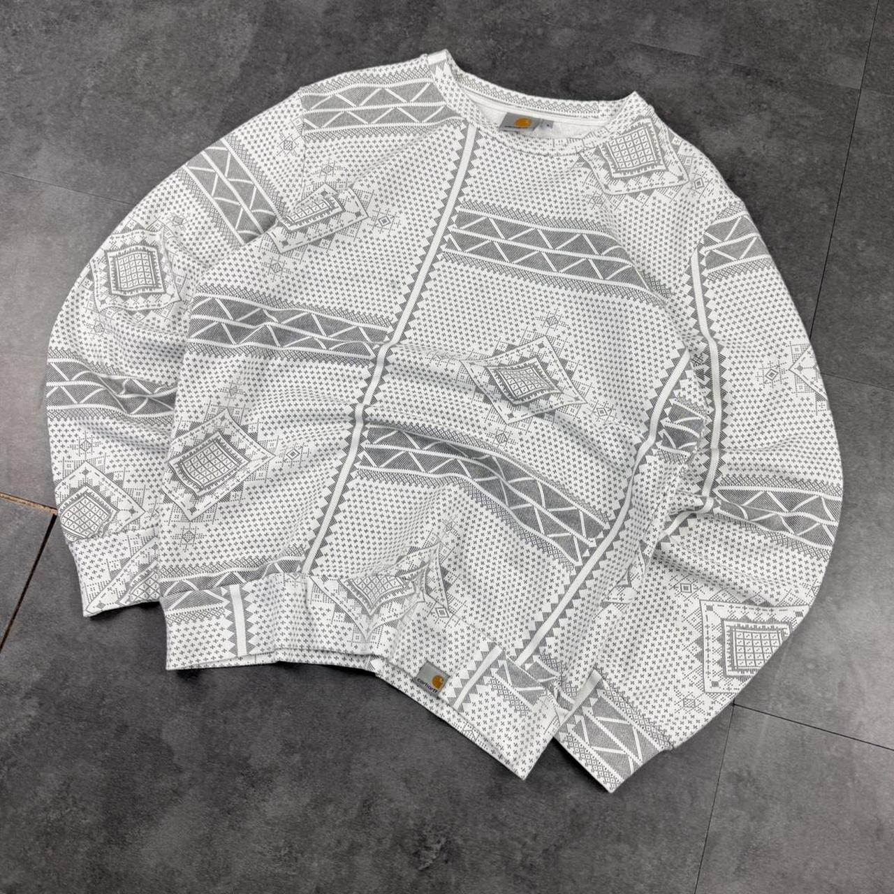 Carhartt 2000s abstract workwear mini logo classic embroidered sweatshirt