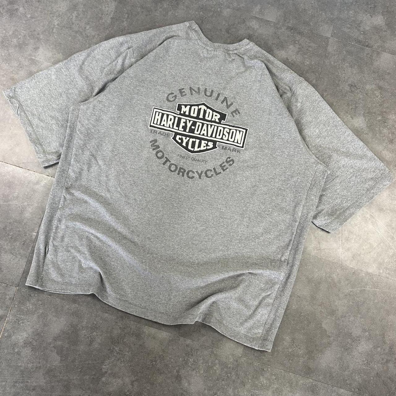 Harley Davidson 2000s biker motorcycle logo Spellout graphic T shirt