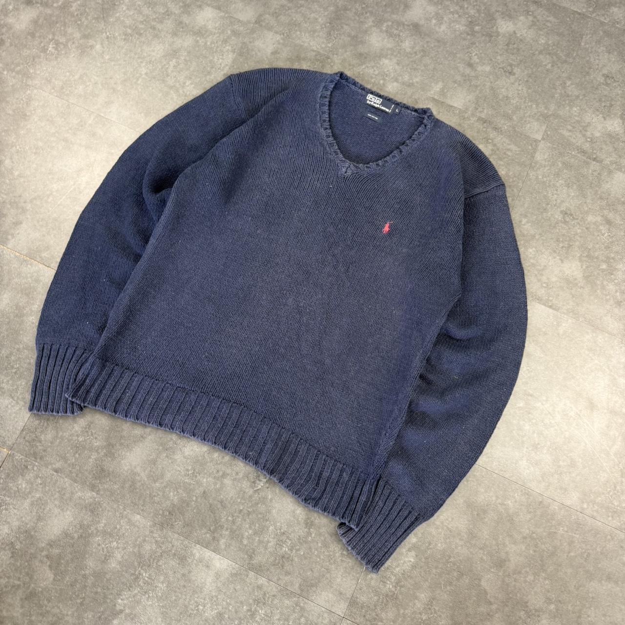 Polo Ralph Lauren 90s chunky knit v neck jumper