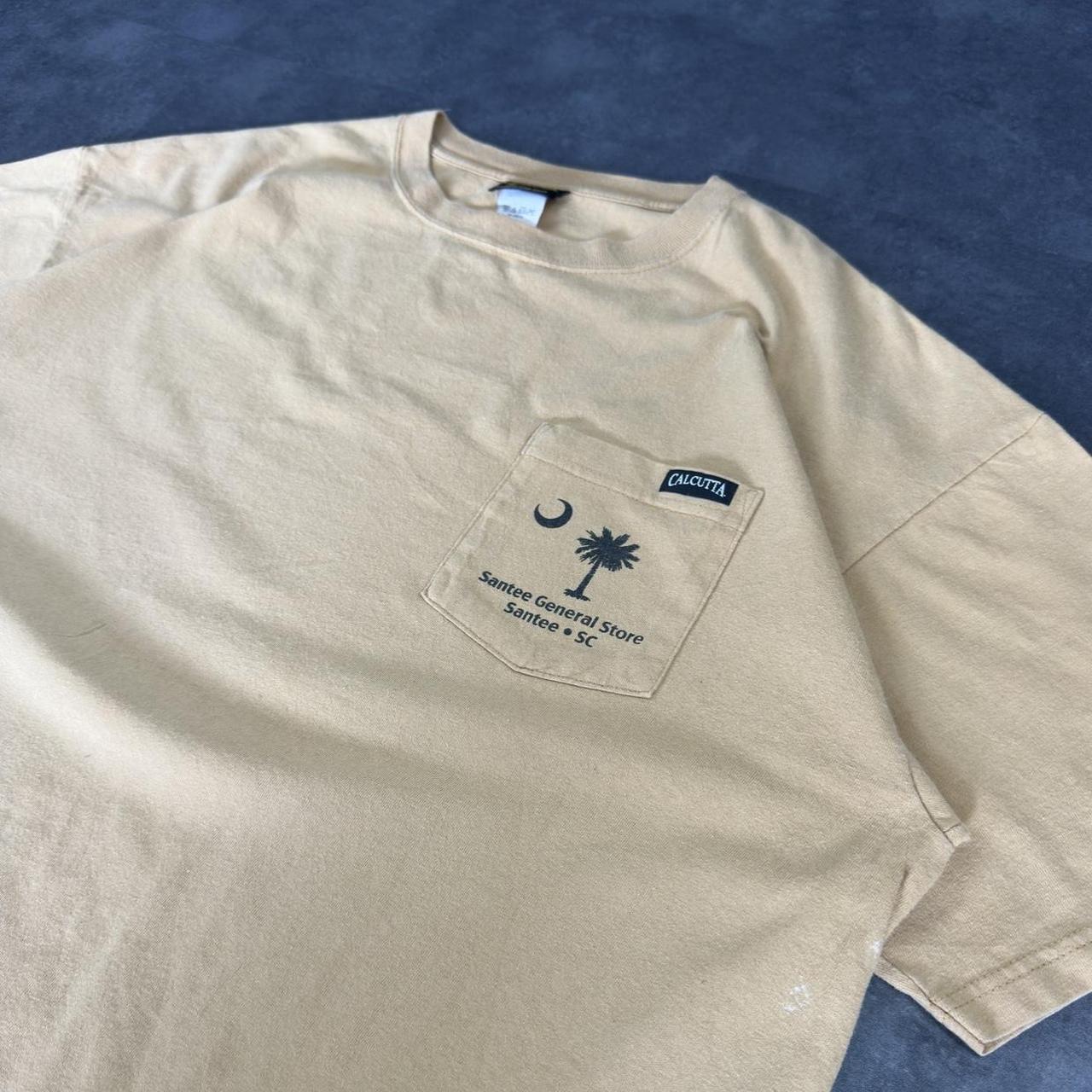 Hunters Advantage T 2000s Y2K logo Calcutta print design