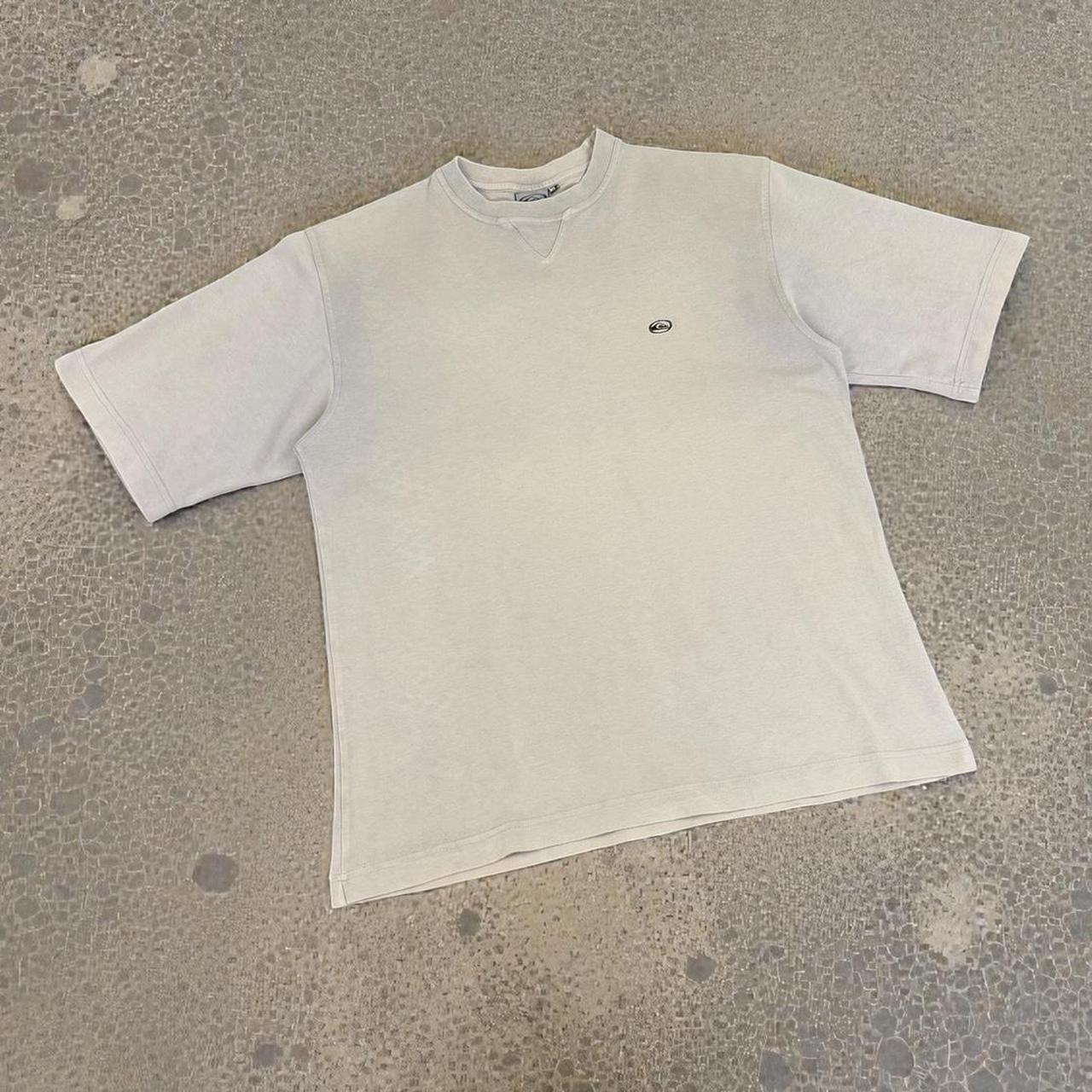 Quiksilver Vintage Y2K Surfwear mock neck logo boxy T-Shirt