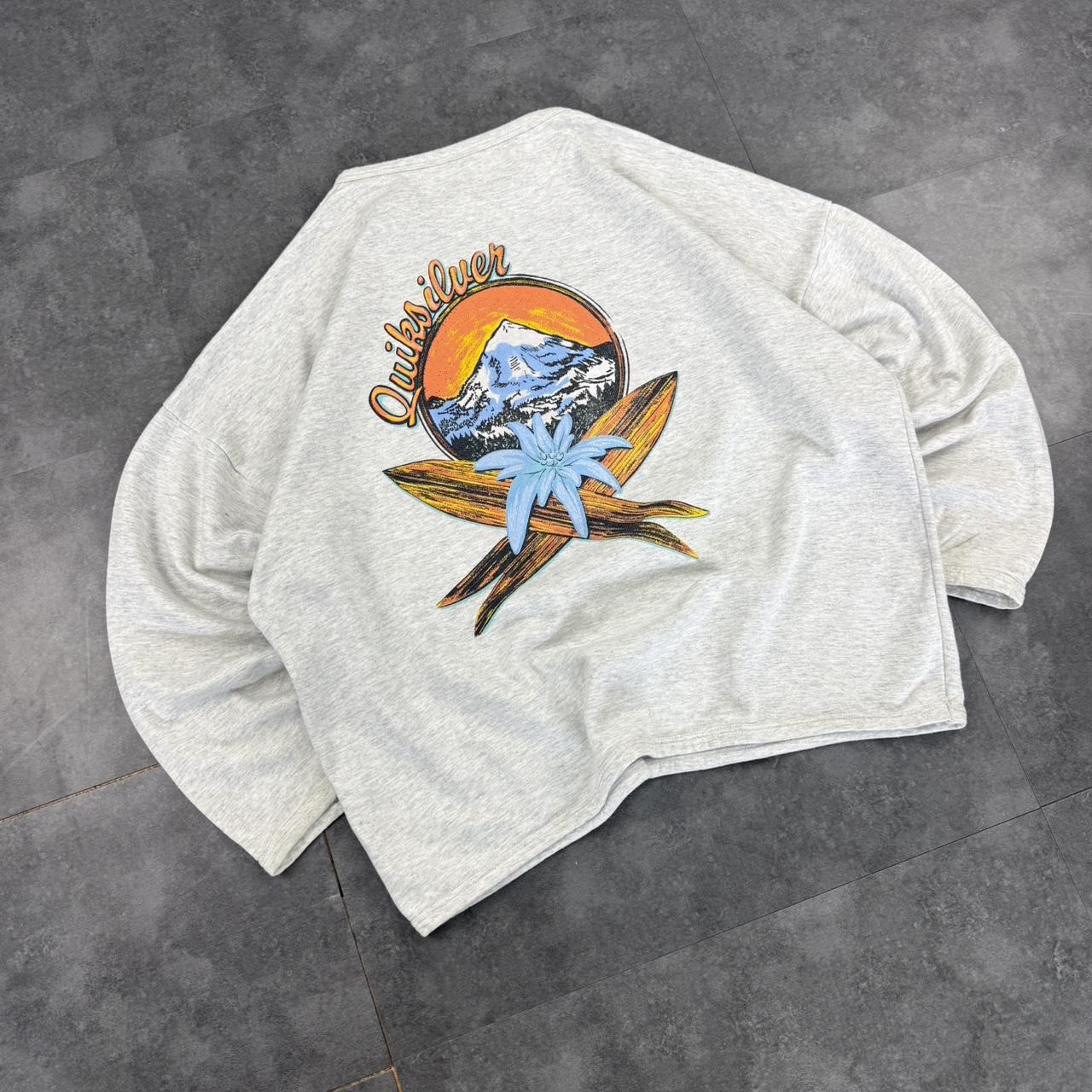 Rare Quiksilver Vintage 90s Surfwear hiphop big print streetwear surf sweatshirt