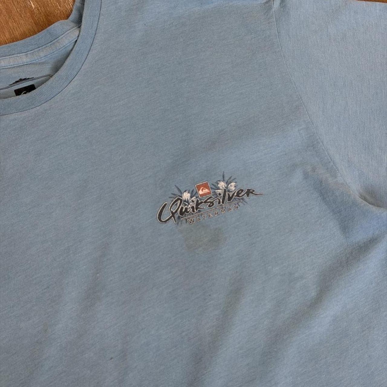 Quiksilver Surfwear light blue Y2K T-Shirt