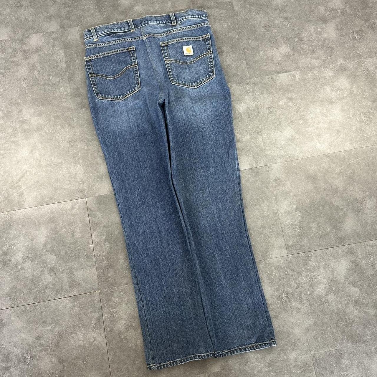 Carhartt 2000s dungaree workwear comfort fit denim cargo trousers