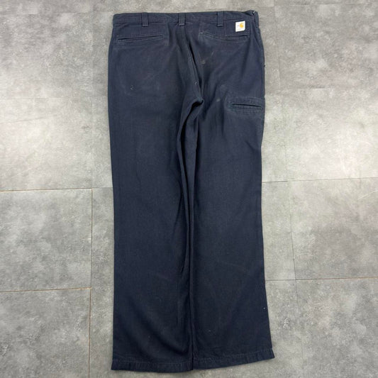 Carhartt 2000s dungaree workwear comfort fit denim cargo trousers