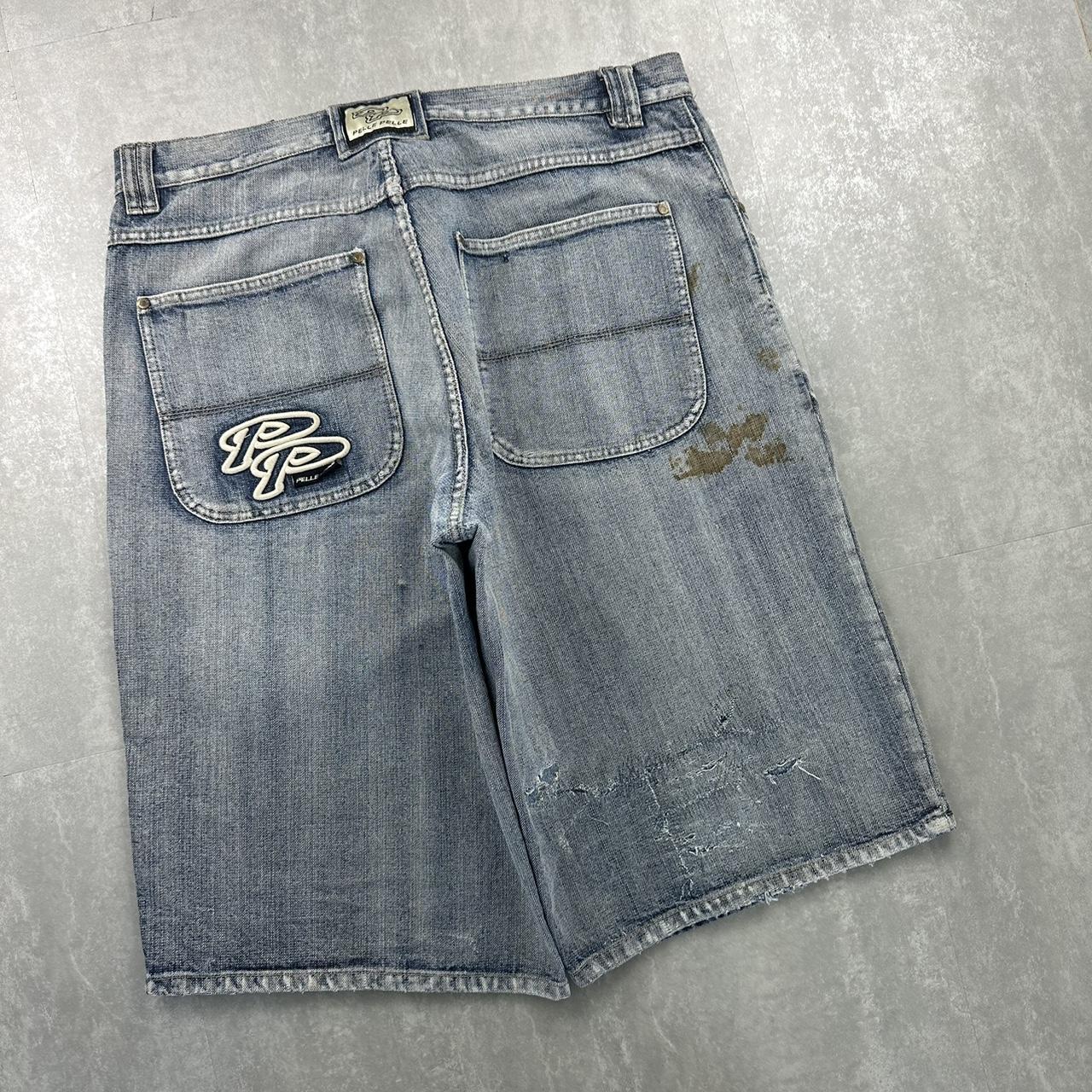 Pelle pelle Japanese style 2000s spellout carpenter style jorts