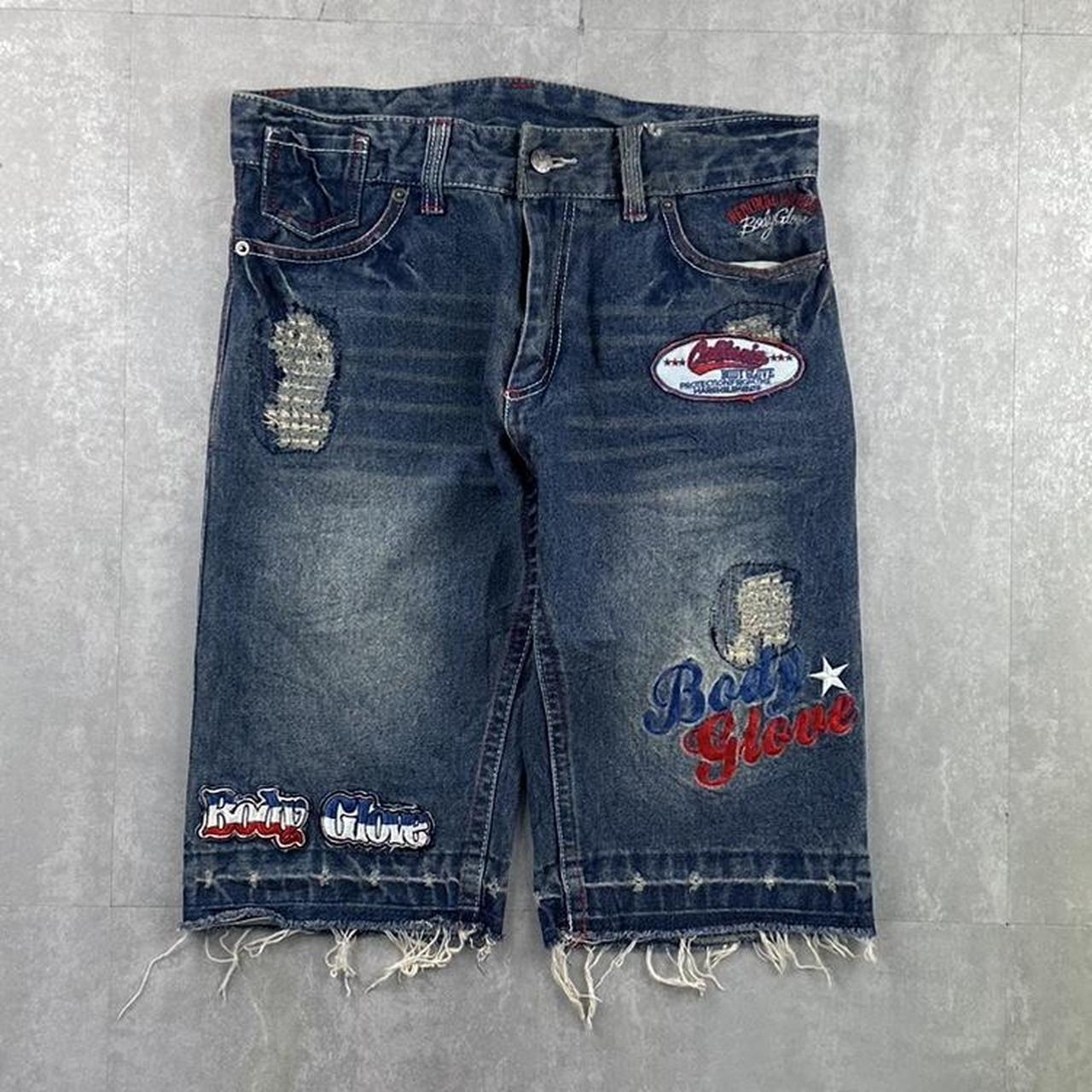 Japanese style 2000s spellout carpenter fit skate cargo jorts