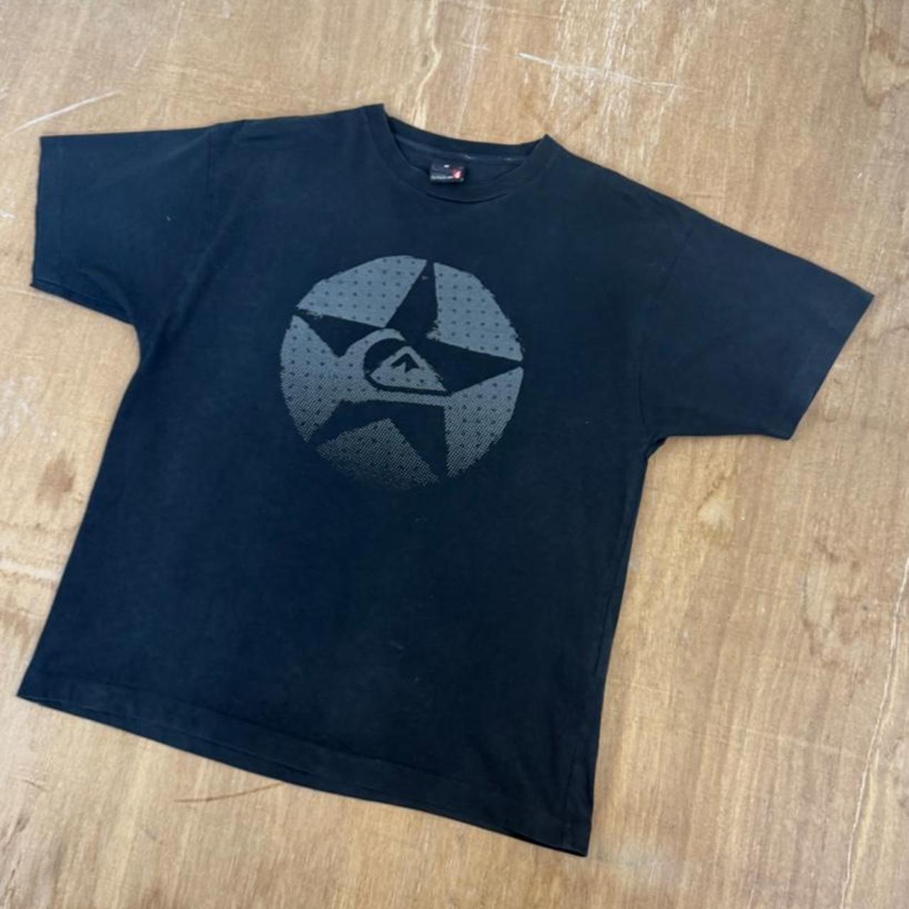 Quiksilver Surfwear black and grey Y2K T-Shirt