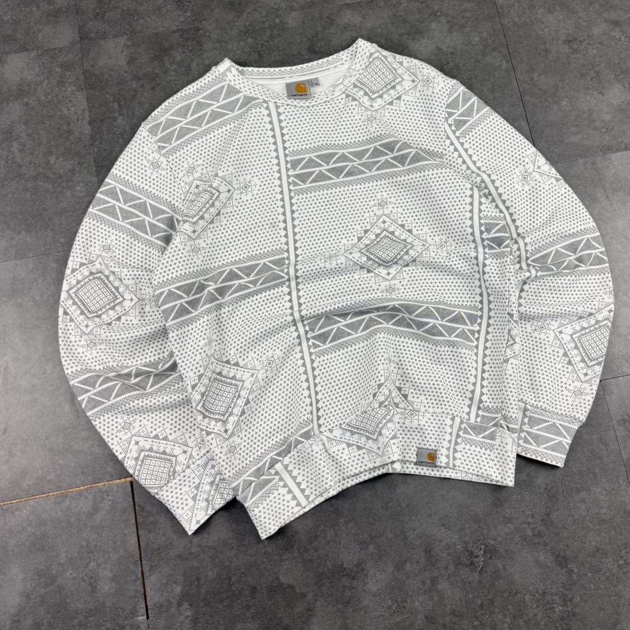 Carhartt 2000s abstract workwear mini logo classic embroidered sweatshirt