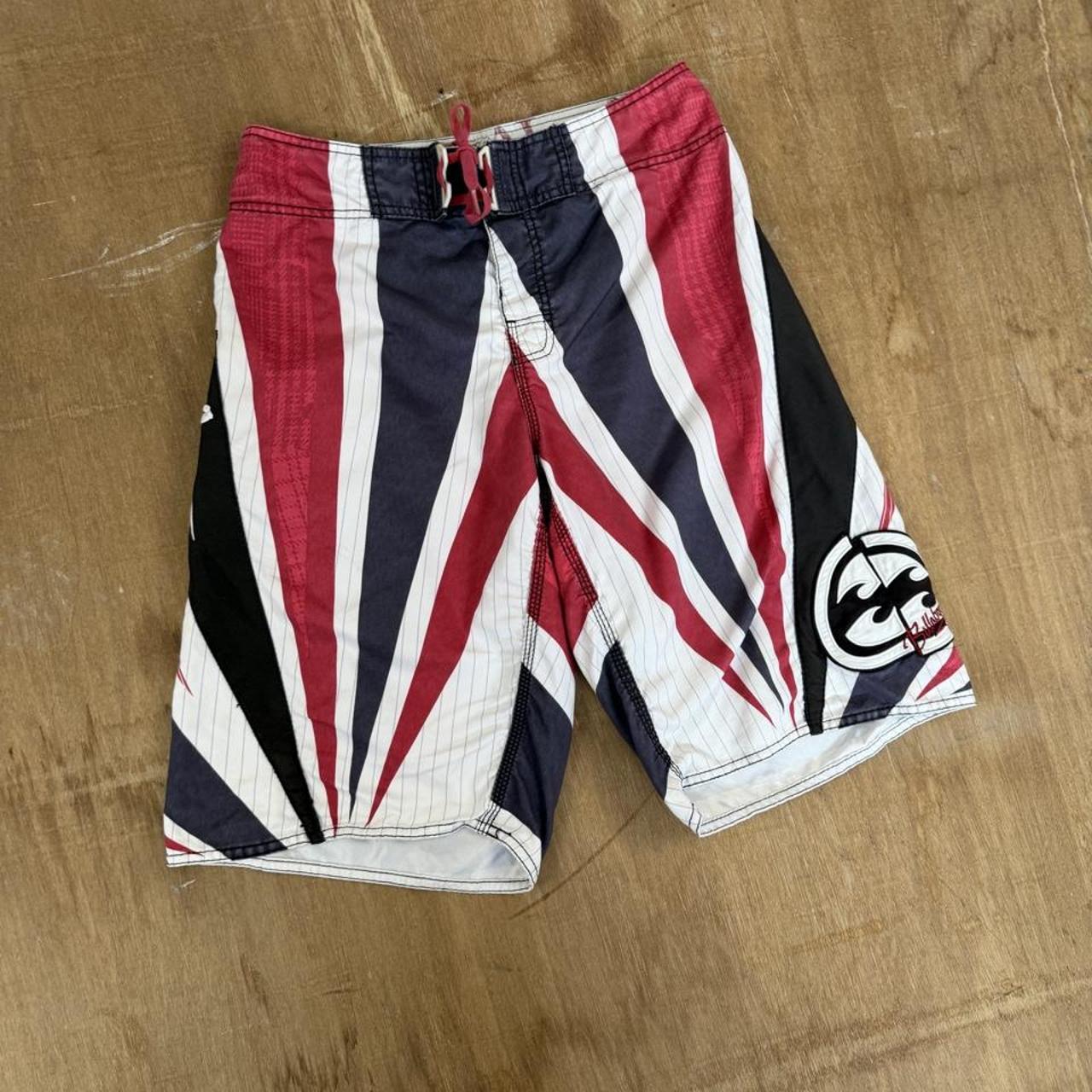 Billabong Andy irons samurai rising sun Y2K swim board shorts