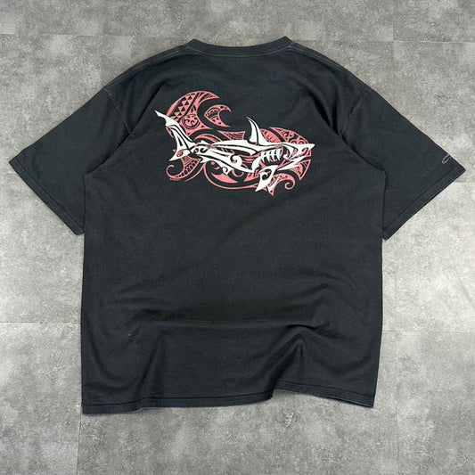 Crazy shirts 2000s Logo Print Tribal Shark graphic logo T shirt