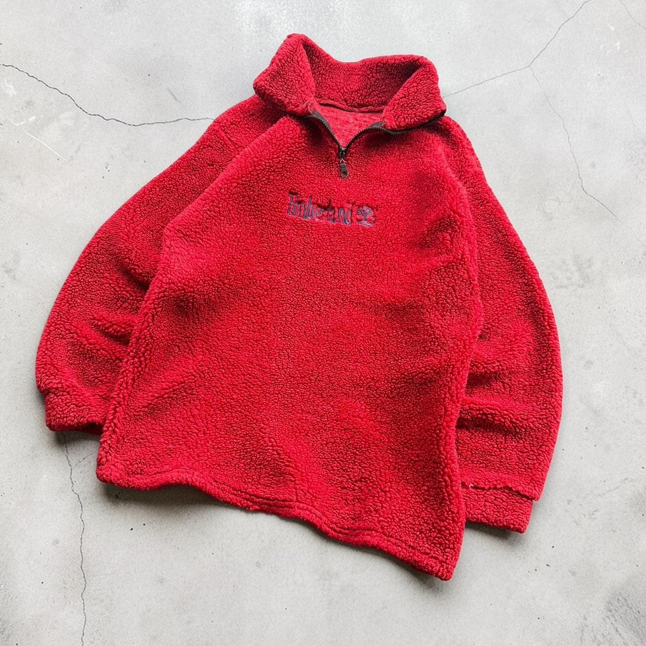 Timberland Vintage Y2K 90s spellout embroidered Sherpa fleece