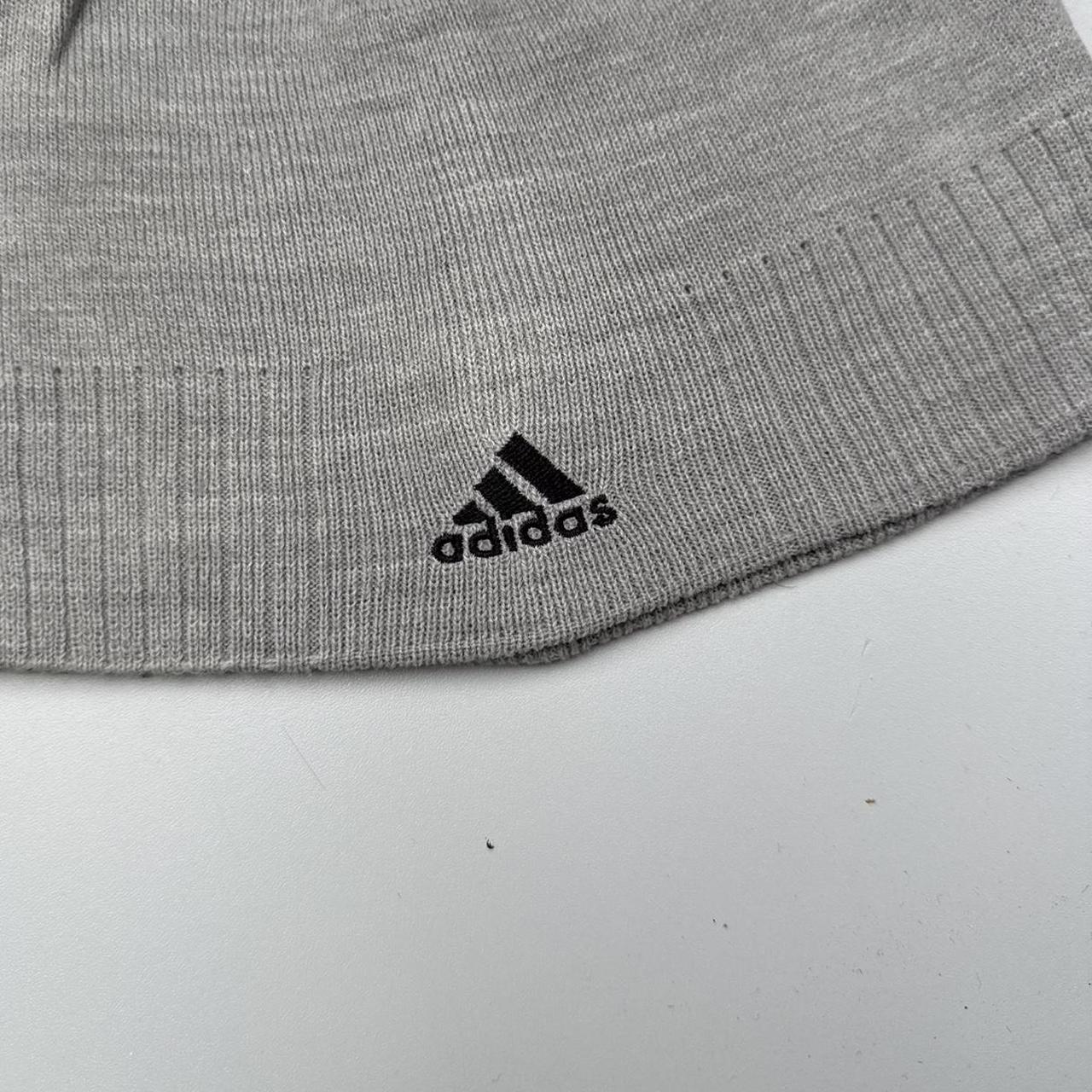 Adidas 2000s vintage sportswear winter embroidered logo beanie hat