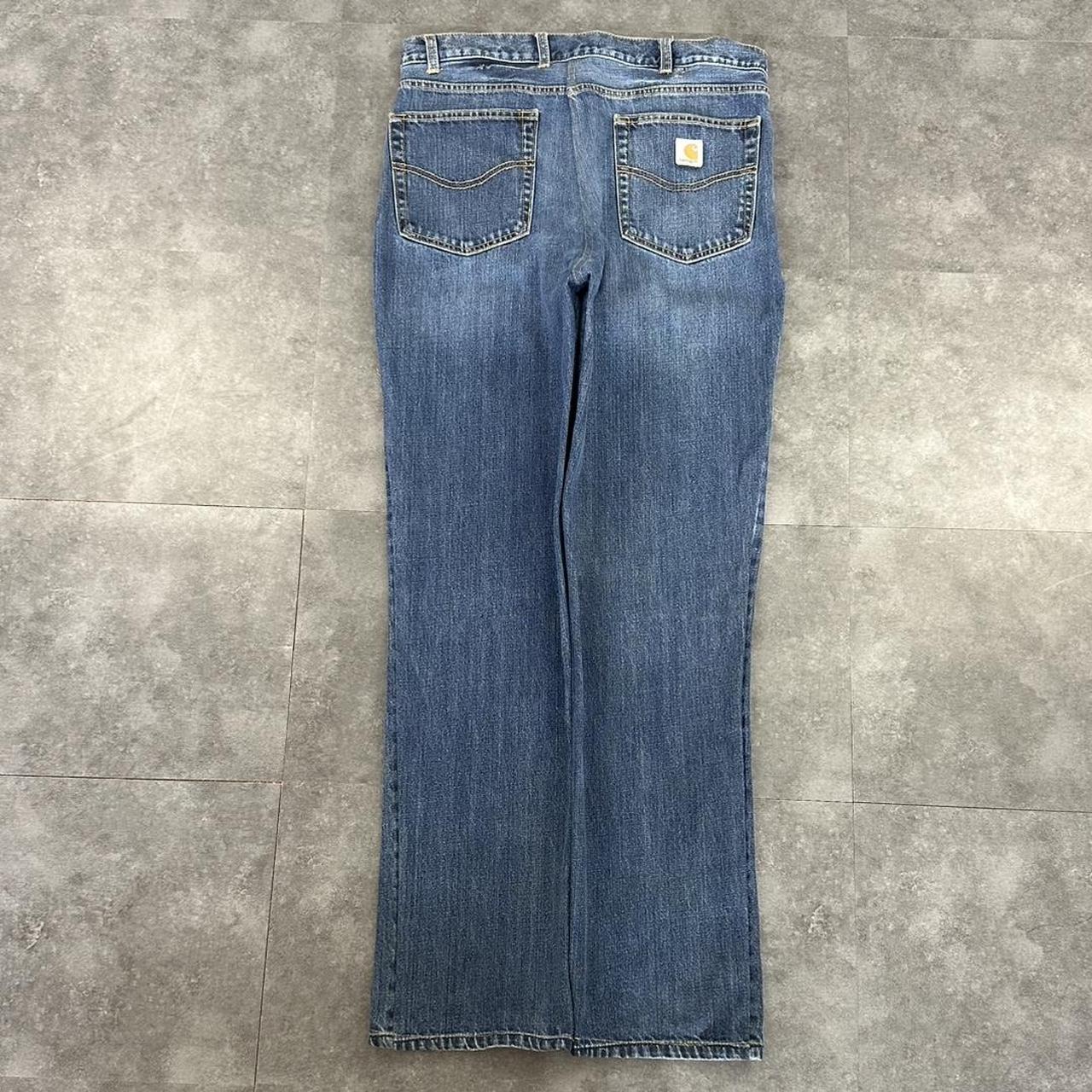 Carhartt 2000s dungaree workwear comfort fit denim cargo trousers