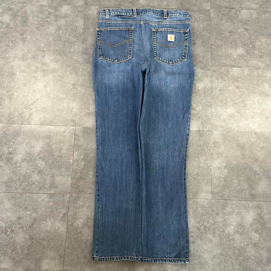 Carhartt 2000s dungaree workwear comfort fit denim cargo trousers