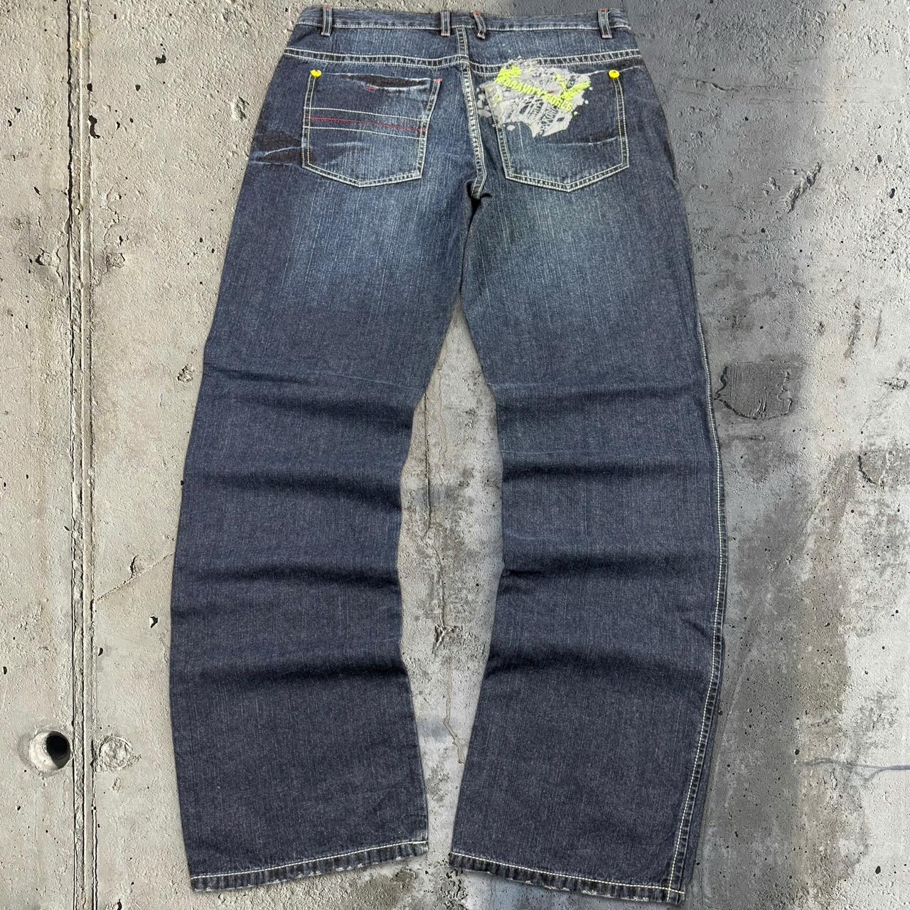 Gravity Force Y2K 2000s HipHop grunge Japanese embroidery baggy jeans
